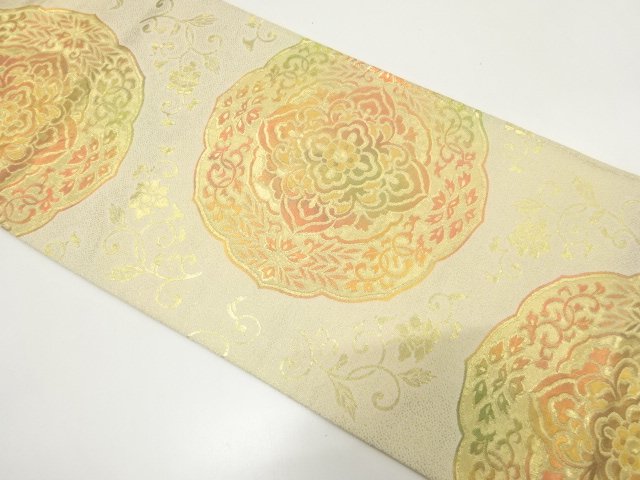 JAPANESE FUKURO OBI / WOVEN FLOWER CREST